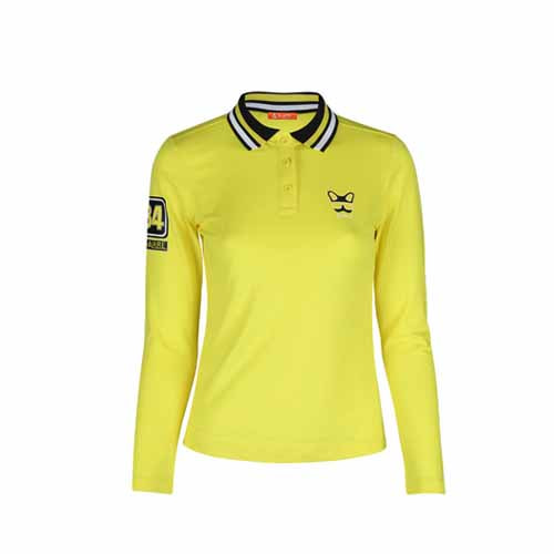 여성 싱글 프레부 PK 티셔츠 AFB3TT201M-YellowALAIRE